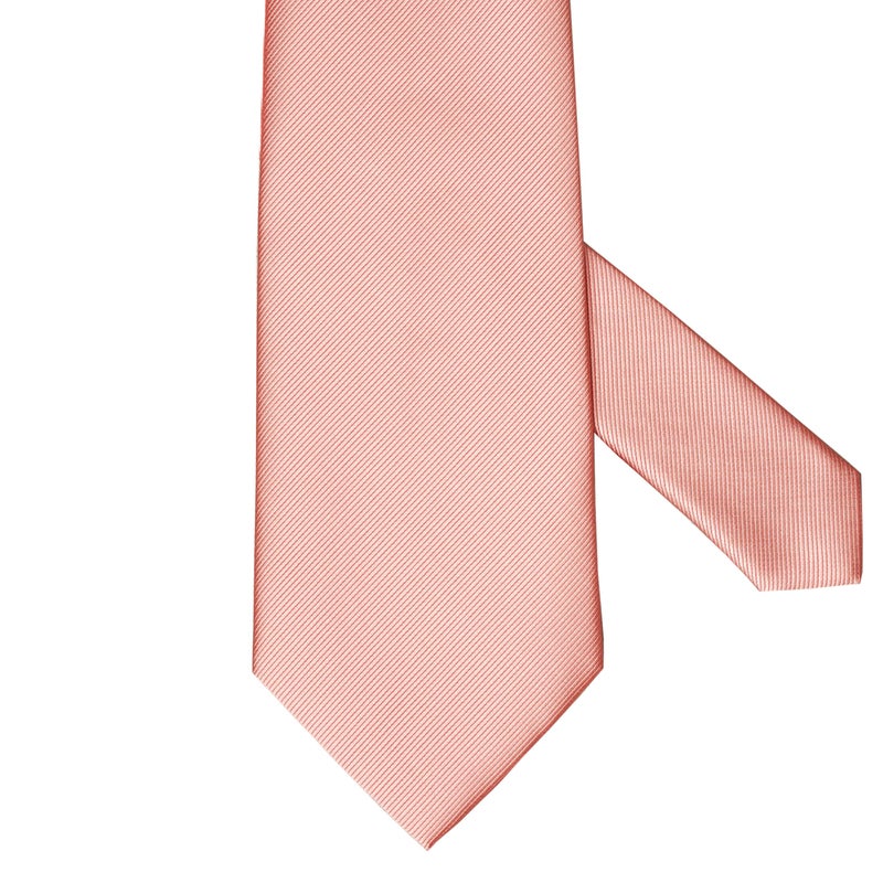 ZENXUS Extra Long Solid Tie for Men Big and Tall, Rose Gold XL Tie 70 inch - Image 4